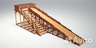 Зимняя деревянная горка Зима-8