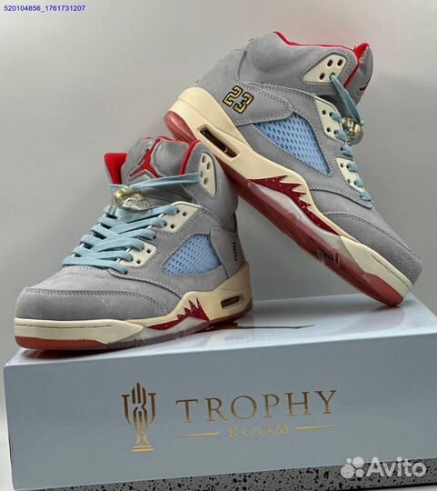 Кроссовки Nike Air Jordan 5 Retro Grey (Арт.37139)