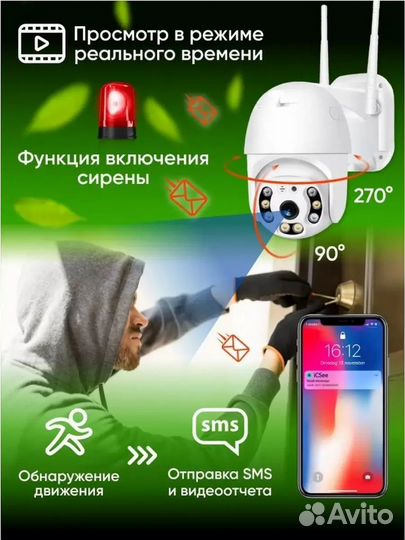4G Уличная IP-камера видеонаблюдения WI-FI с сим
