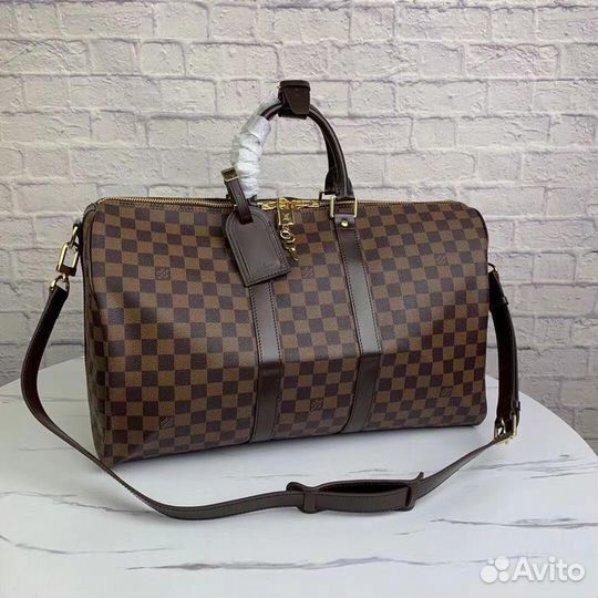 Сумка дорожная натуральная кожа Louis vuitton