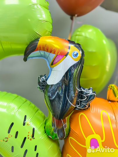 Гелиевые воздушные шары шарики Сафари