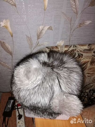 Шапка женская из чернобурки