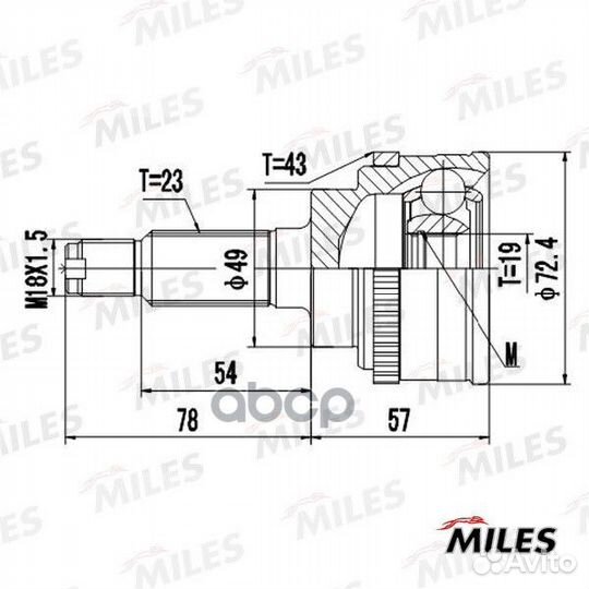 ШРУС наружный suzuki ignis 1.3 00-03 (с ABS) (GSP
