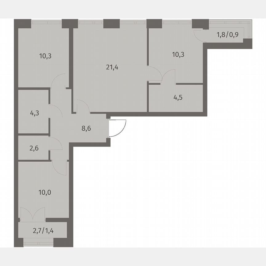 3-к. квартира, 74,4 м², 7/11 эт.
