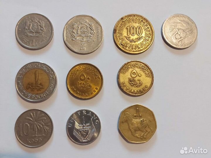 Монеты стран Африки: Нигерия, Руанда, Ботсвана др