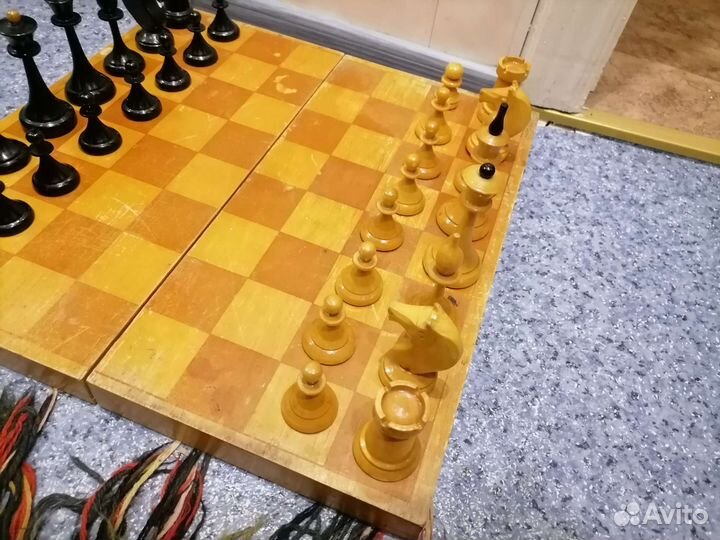 Шахматы СССР дерево резные