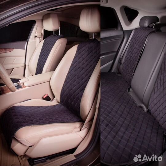 Накидки алькантара на перед.и задн.сидения авто