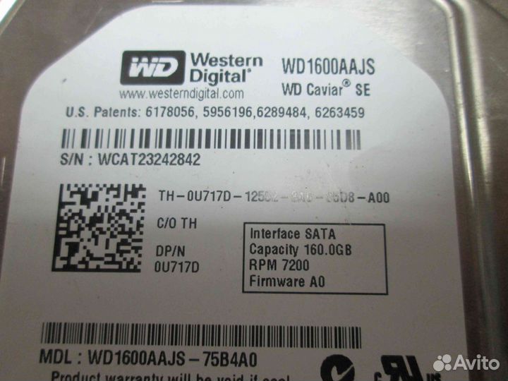 HDD WD1600aajs 160Gb
