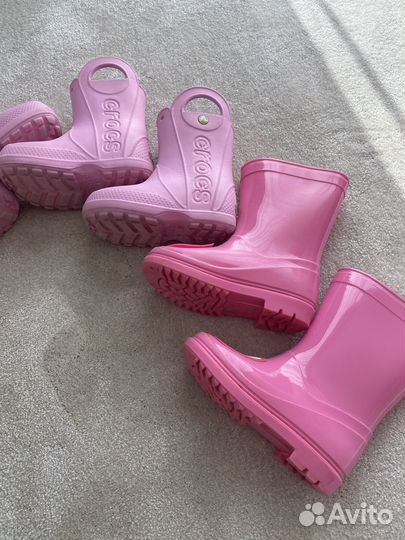 Резиновые сапоги crocs, chicco