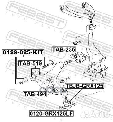 Болт с эксцентриком 0129025KIT Febest