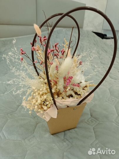 Букет из сухоцветов подарок на день учителя