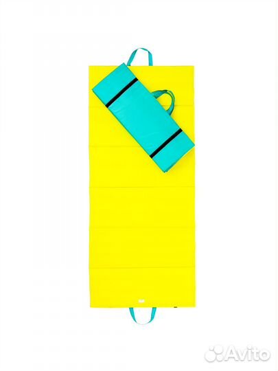 Спортивный коврик складной лавандовый с лямками