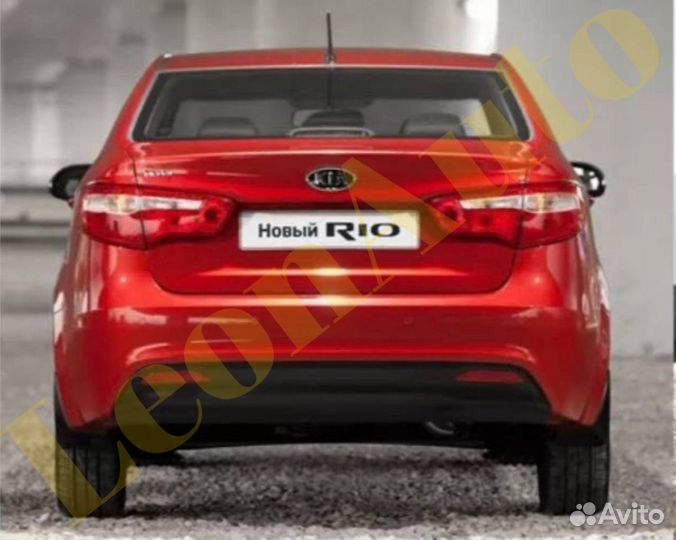 Задний бампер Kia Rio 3 2011-2017 Красный