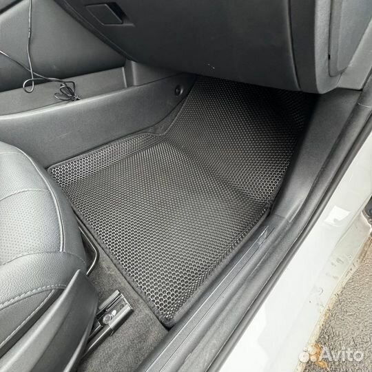 Коврики EVA 3Д на Элантра 7 серый+черный