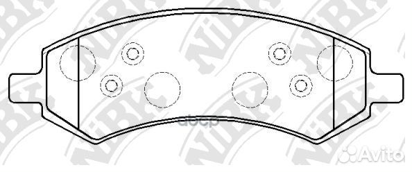 Колодки передние dodge RAM 1500 2016- nibk PN5