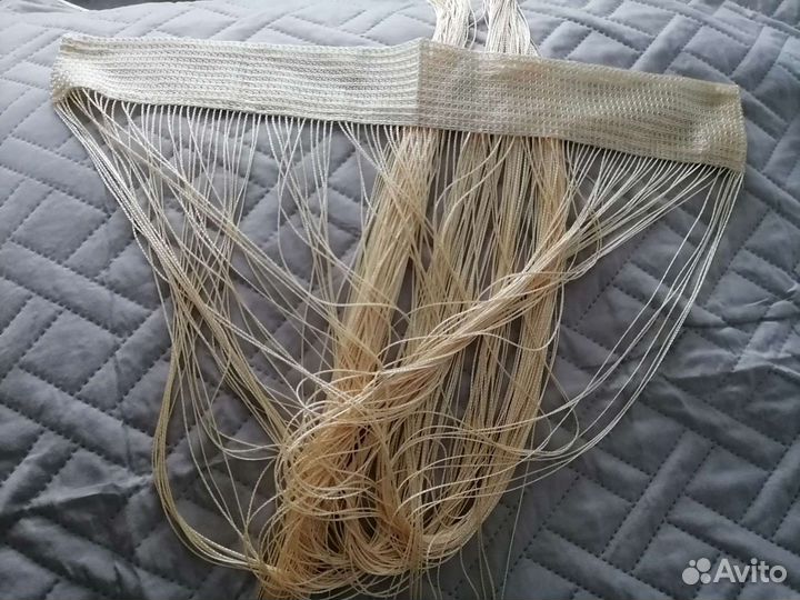 Штора Нитка, жёлтая