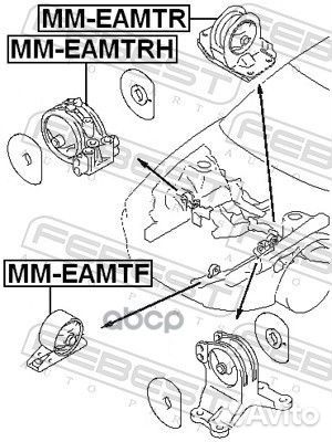 Подушка двигателя передняя MT MM-eamtf Febest