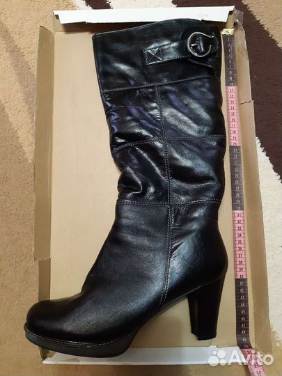 Сапоги женские зимние, кожа, 41 размер