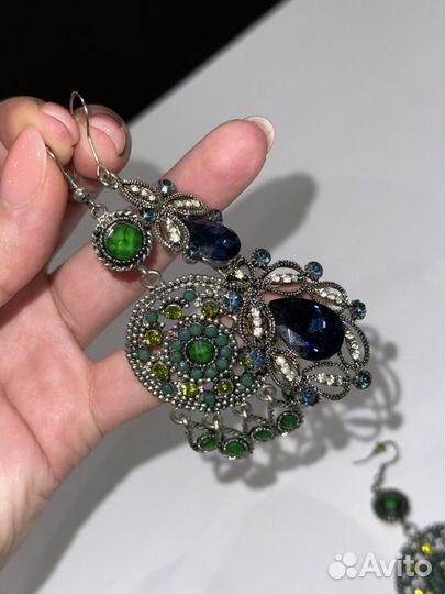 Серьги бижутерия кольцо