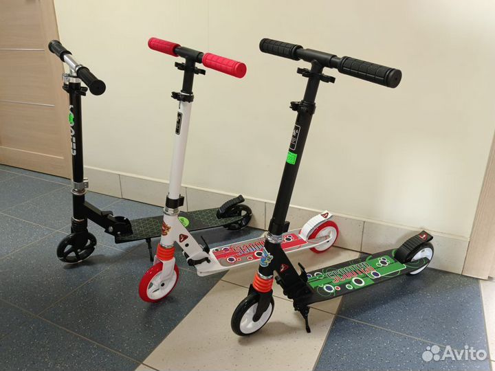 Самокат с передним амортизатором, колеса 145 мм