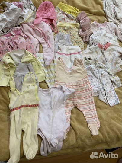 Детские вещи пакетом для девочек 0-6 месяцев