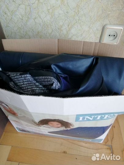 Матрас надувной синий1.20м х 1.91м х22см с насосом