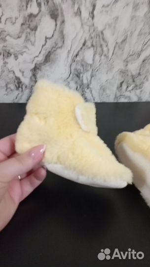 Пинетки для девочки теплые