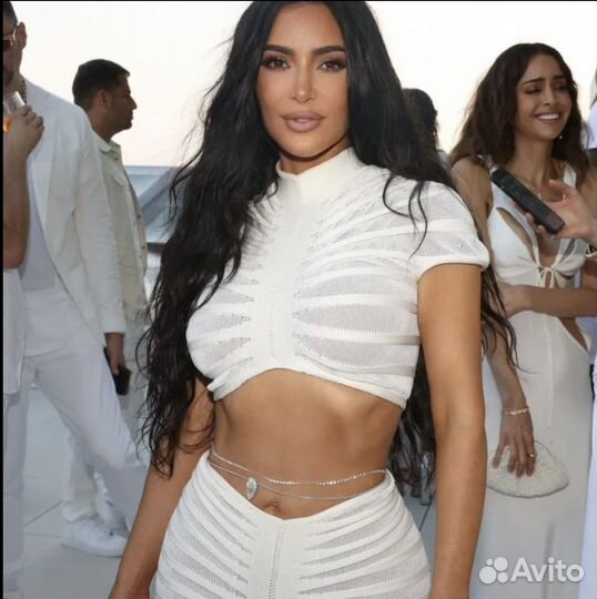 Комплект костюм юбка и топ Alaia черный S