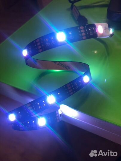 Светодиодная лента rgb 0,5 m с пультом