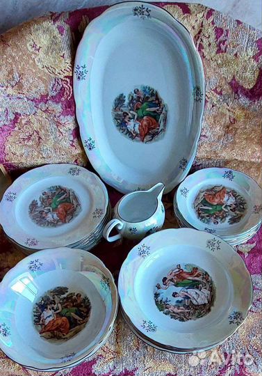 Сервиз столовой посуды, фарфор, гдр (