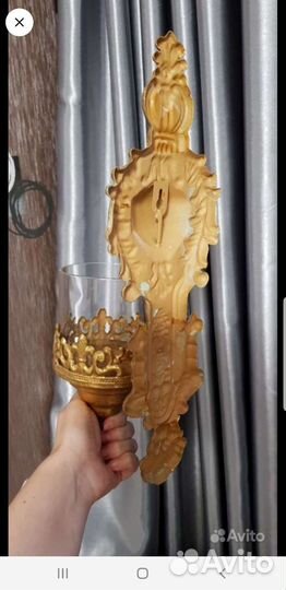 Подсвечники, поднос (ротанг )