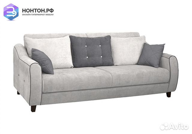 Диван книжка Френсис светло-серый / темно-серый