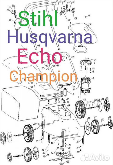 Запчасти для газонокосилок