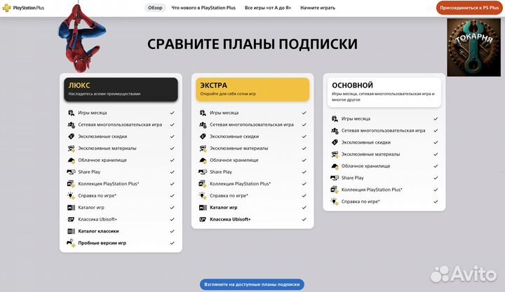 Пoдпиcкa PS Plus Турция Deluxe/Extra/Essential