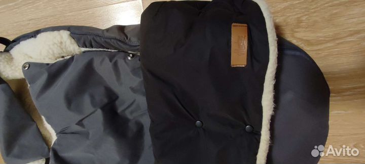 Конверт в коляску из овчины +муфта