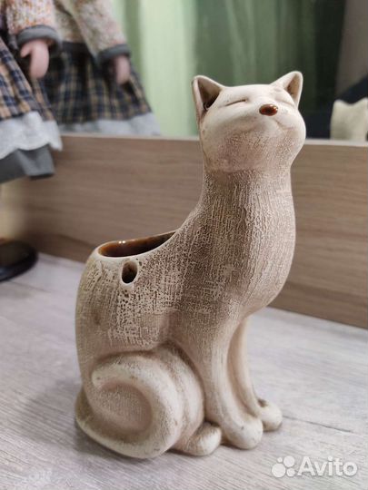 Аромалампа керамика кошка