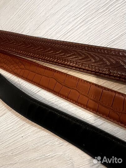 Ремень коричневый, песочный и черный