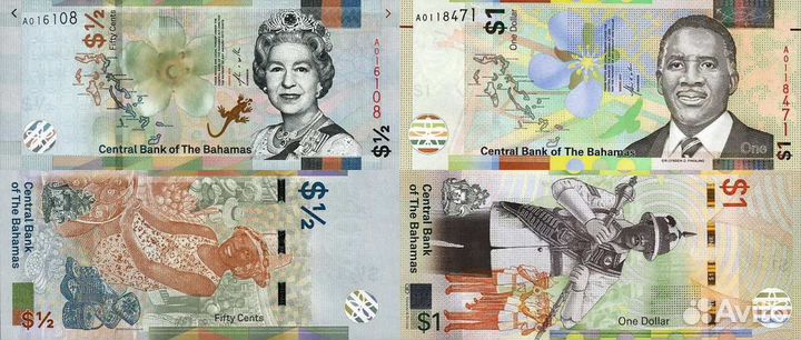 Банкноты Багамских, Боливии, Ботсваны, Брунея