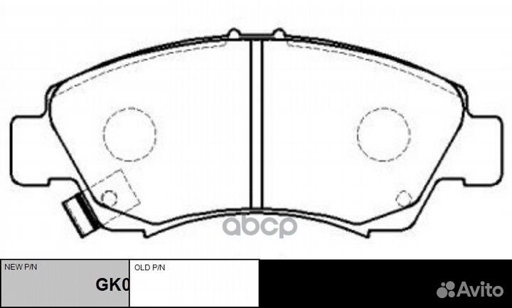 Колодки дисковые передние honda civic 1.3i-1.6