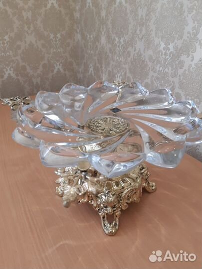 Ваза для фруктов хрусталь