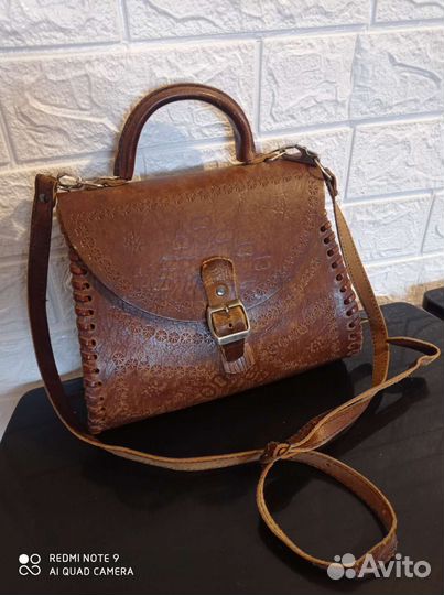 Сумка натуральная кожа, винтаж (ссср, Прибалтика)