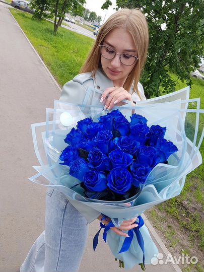 Синие розы / букет