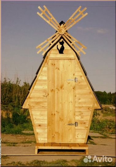 Дачный туалет с лебедем ехз 836