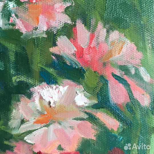 Картина Цветы маслом на холсте
