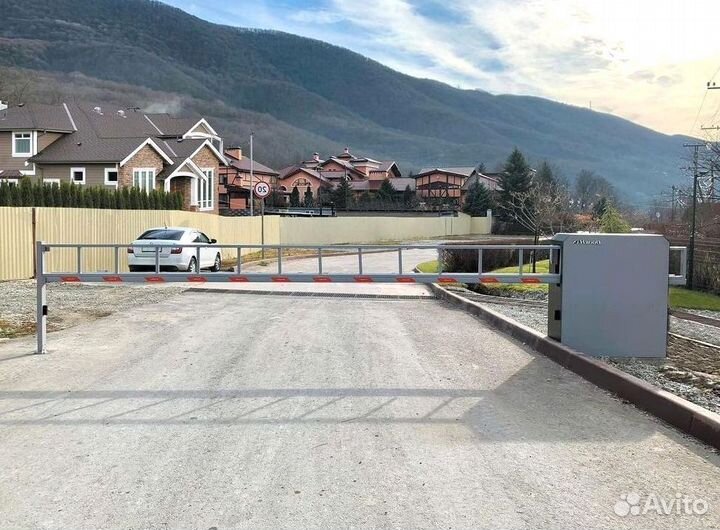 Установка шлагбаума