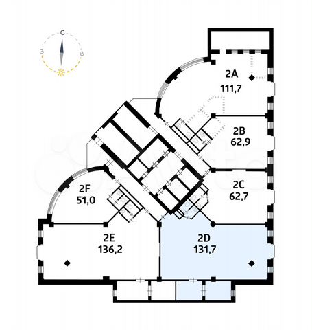 Офис 131,7 кв.м. в Бизнес-центре класса А с ндс