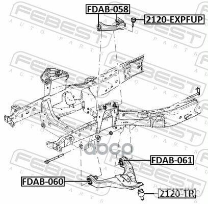 Опора шаровая ford explorer 02-11 пер.подв. 212