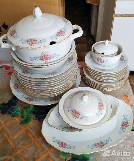 Столовой винтажный сервиз (Чехословакия), новый