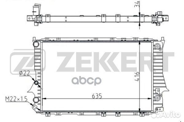 Радиатор охл. дв. Audi 100 IV 90- A6 94- mk-12