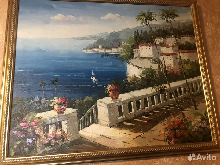 Картина маслом на холсте»Лазурный берег»